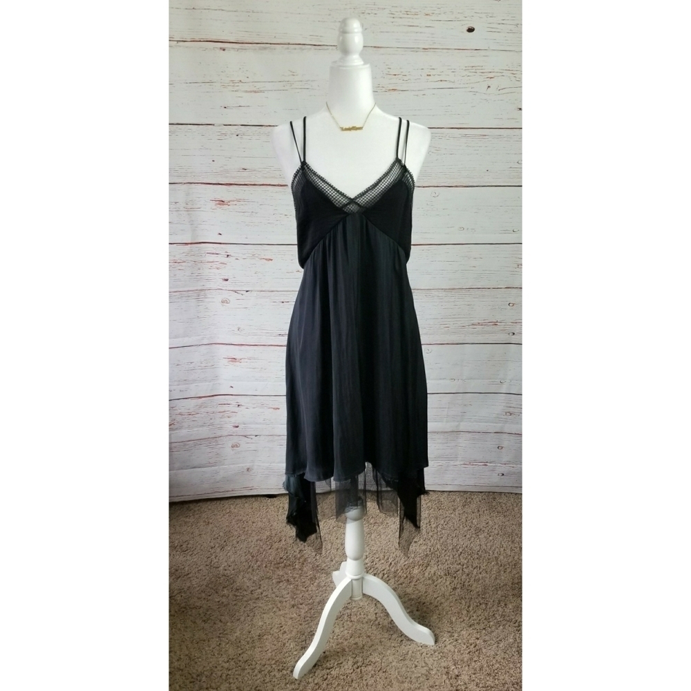 ZARA // edgy layered mesh silky dress - Picture 10 of 15